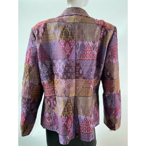 Coldwater Creek Womens Jacket Coat Multicolor Purp - Picture 2 of 12
